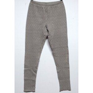 Jasmine & Ginger thermal sleepwear pants womens Sz M textured knit stretch gray